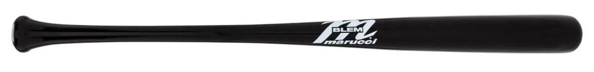 Marucci Maple Wood Baseball Bat: MCMBLEM Black Adult