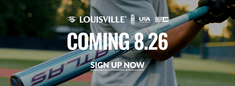 6 new baseball and softball bats with a yellow background