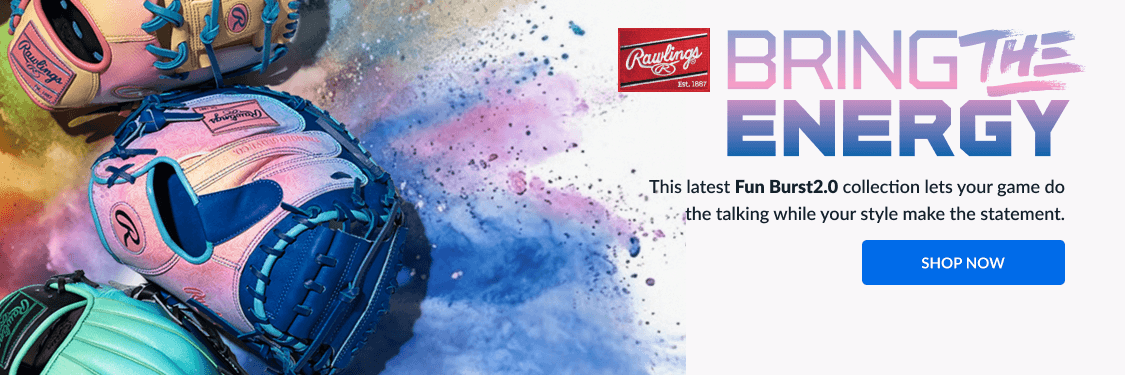 Rawlings Bring the Energy with the Fun Burst 2.0 collection. Shop Now.