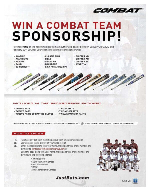 Win A COMbat Team Sponsorship