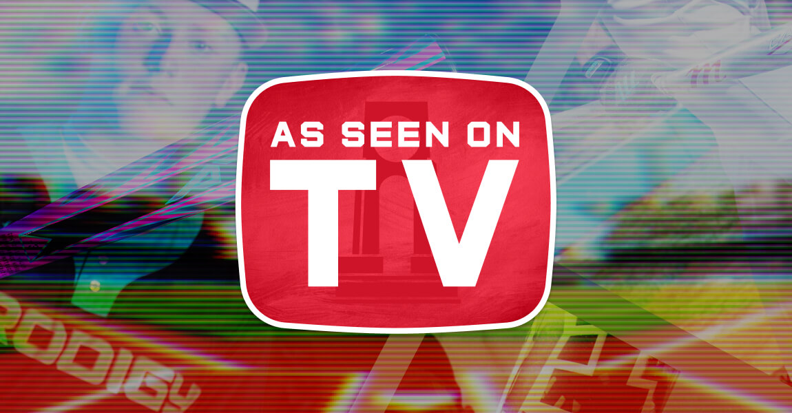 The "AS SEEN ON TV" logo is displayed prominently. The word "PRODIGY" is visible in the lower left corner.
