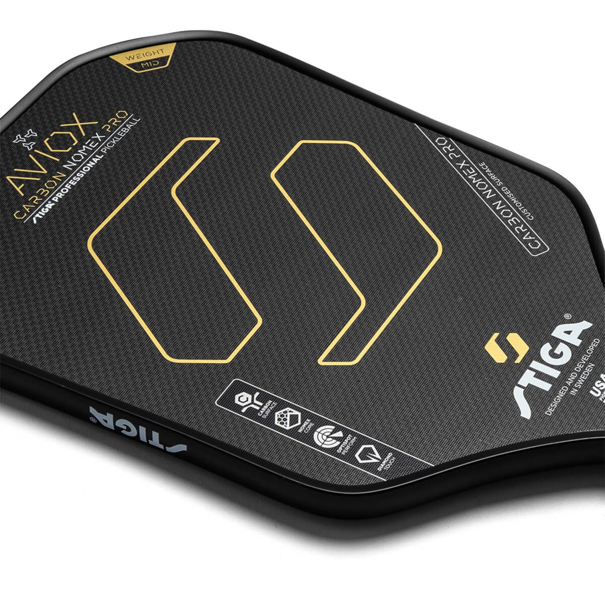 STIGA Aviox Carbon Nomex Pro Middleweight Carbon Fiber Pickleball Paddle: Image #422784