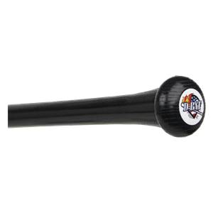 Close-up of a black baseball bat with a D-BAT logo and the number 54.
