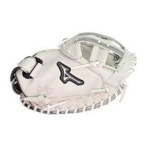 Mizuno MVP Prime SE 34'' Fastpitch Catcher's Mitt: GXS50PSE8 White/Silver: Image #380351