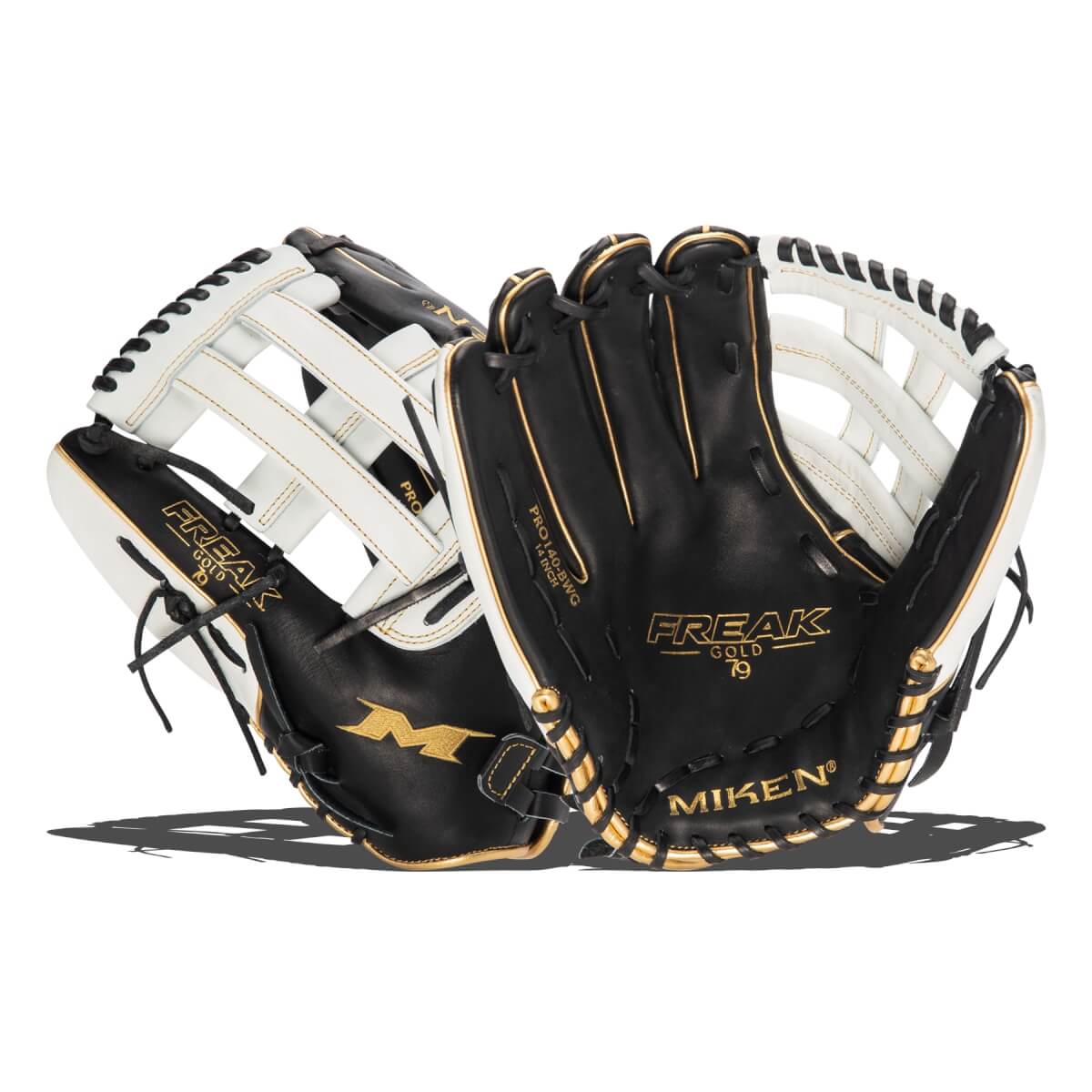 Miken Pro Series Freak Gold 14" Slow Pitch Softball Glove: PRO140-BWG: Image #421298