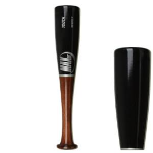 Front view of a black and wood youth baseball bat with YOUTH, PRO MAPLE 26, and MAX BAT text.