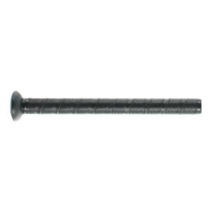 Side view of a black baseball bat with a textured grip and a rounded end cap.