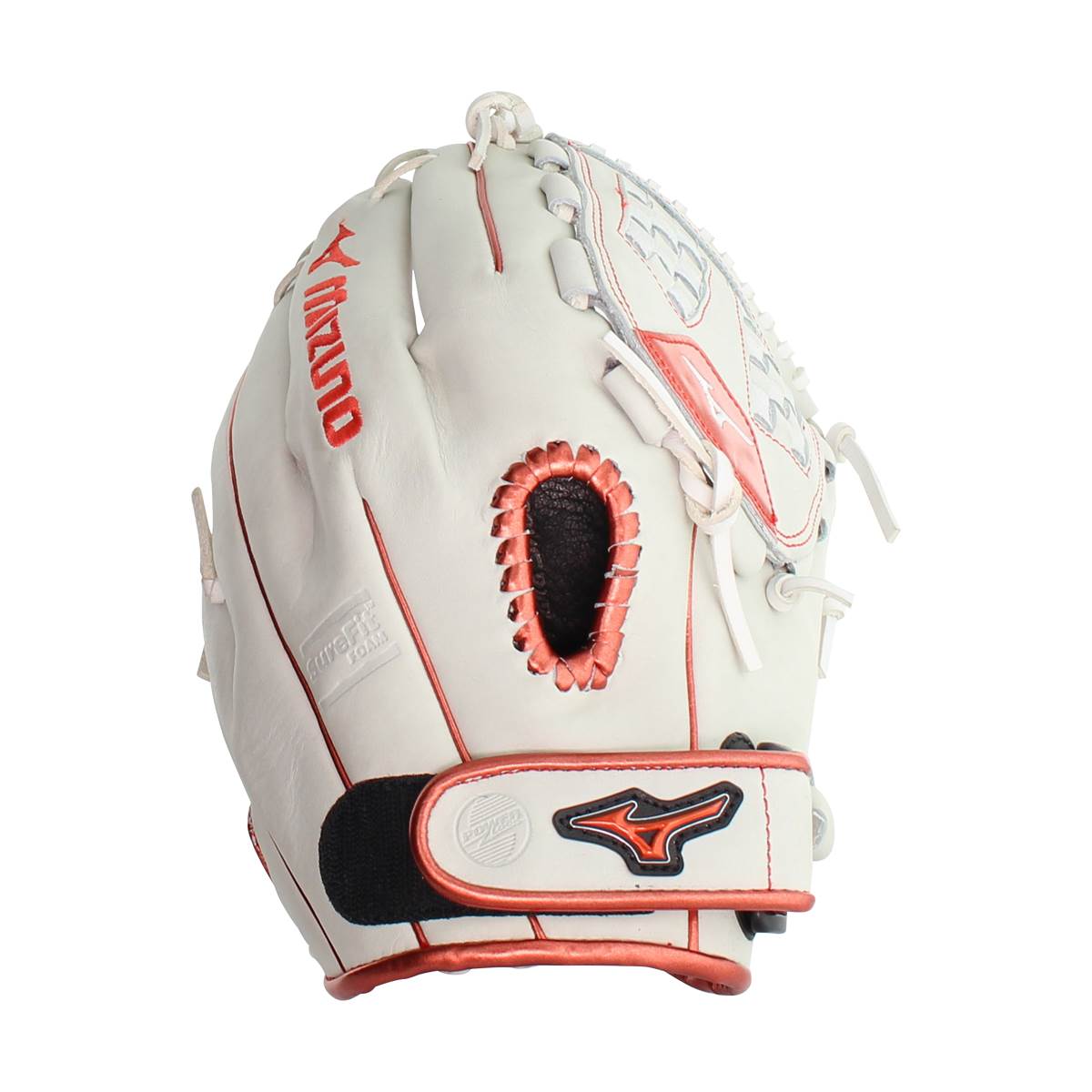 Mizuno MVP Prime SE 12" Fastpitch Softball Glove: GMVP1200PSEF8 White/Red: Image #389104