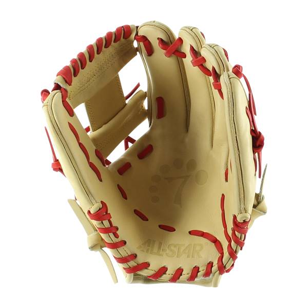 All Star System Seven 11.5" Baseball Glove: FGS7-IF Tan / Red: Image #317060