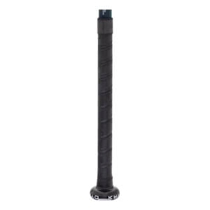 Close-up view of the black textured bat handle grip ending in a black knob featuring the white "KRYO" logo.