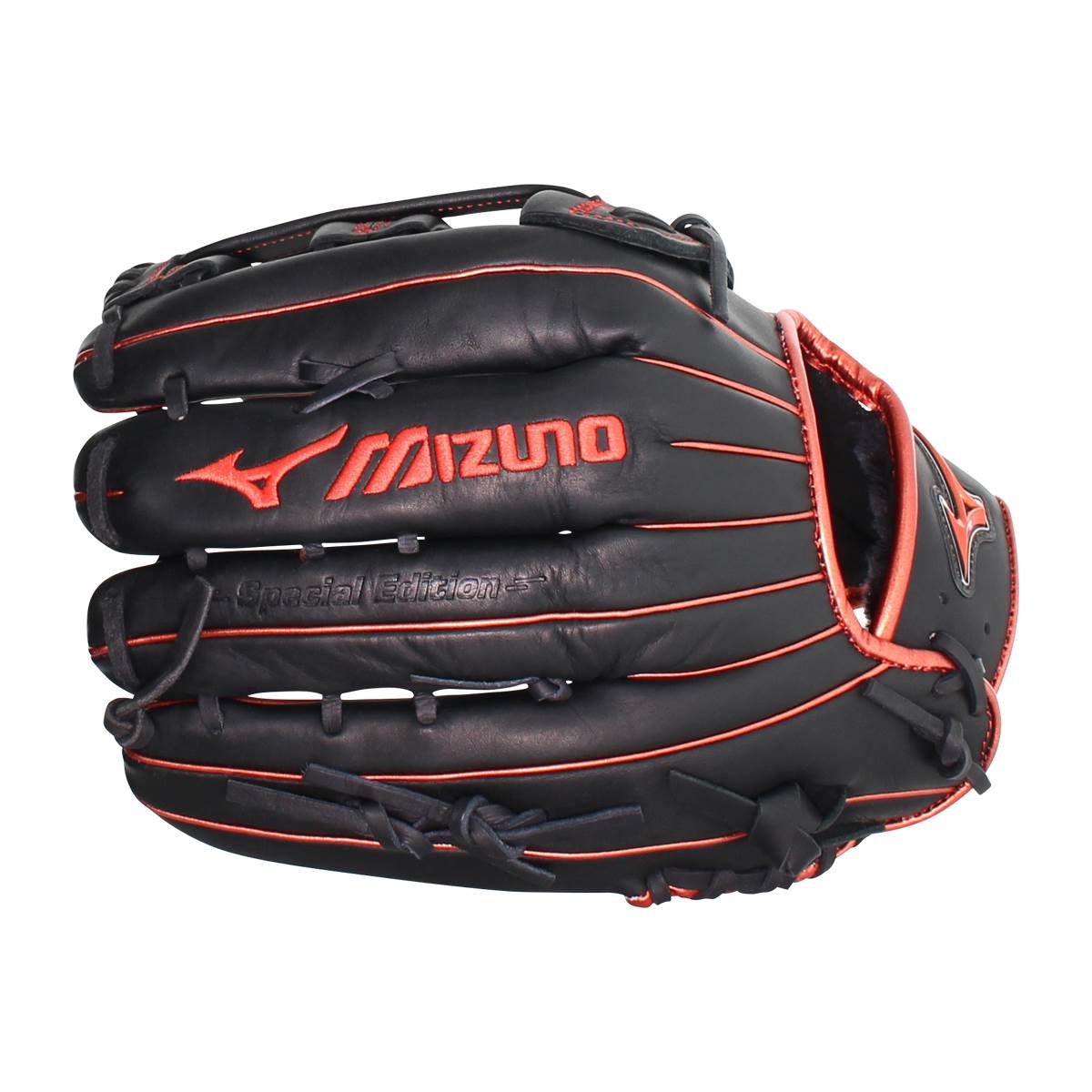 Mizuno MVP Prime SE 13'' Slow Pitch Softball Glove: GMVP1300PSES8 Black/Red: Image #389595