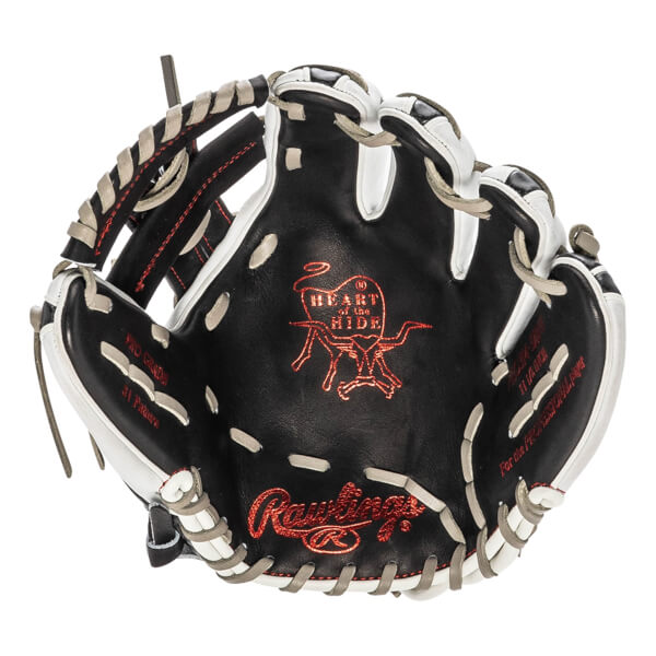 Men's Rawlings Heart of the Hide 12 RHT Baseball Glove Black/Red 