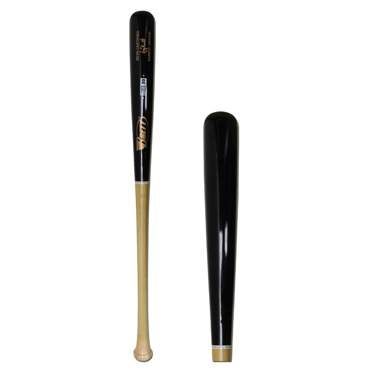 Brett Bros. Bamboo Dragon Wood Baseball Bat BBBD Natural/Black Adult