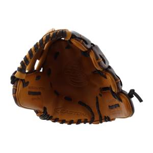 Front view of a brown Easton baseball glove with CORE PRO embossed and EASTON printed on the palm.