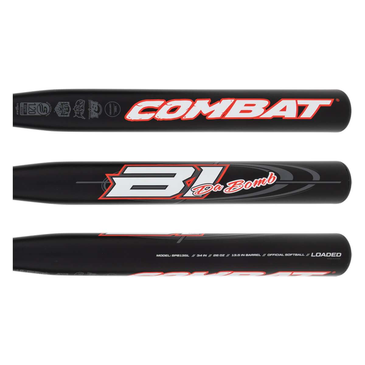Combat B1 13.5" Loaded Dual Stamp Slow Pitch Softball Bat (SPCB135L