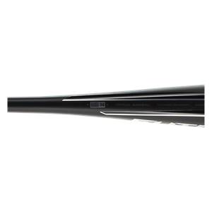 Side view of a black baseball bat with 50 and OFFICIAL BASEBALL text.