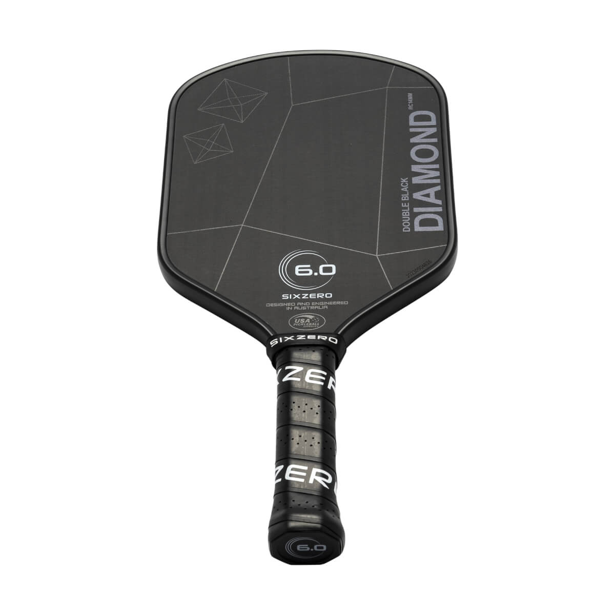 Six Zero Double Black Diamond Control 14mm Carbon Fiber Pickleball Paddle: Image #462262