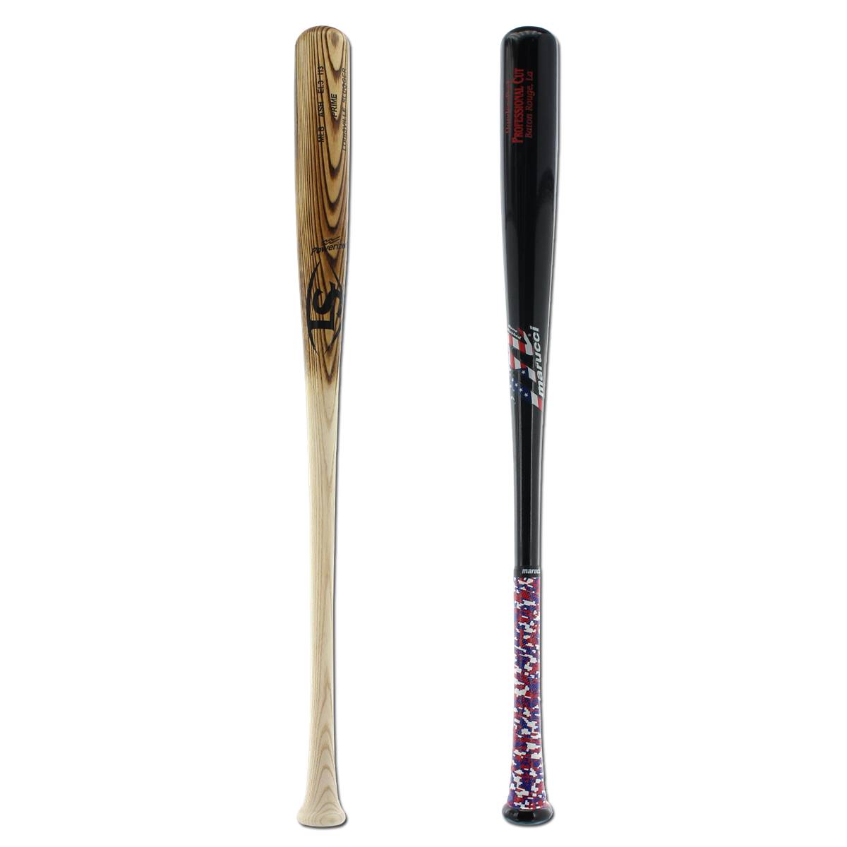 Bat Pack Louisville Slugger MLB Prime Ash and Marucci Pro Cut USA Maple Wood Baseball Bats
