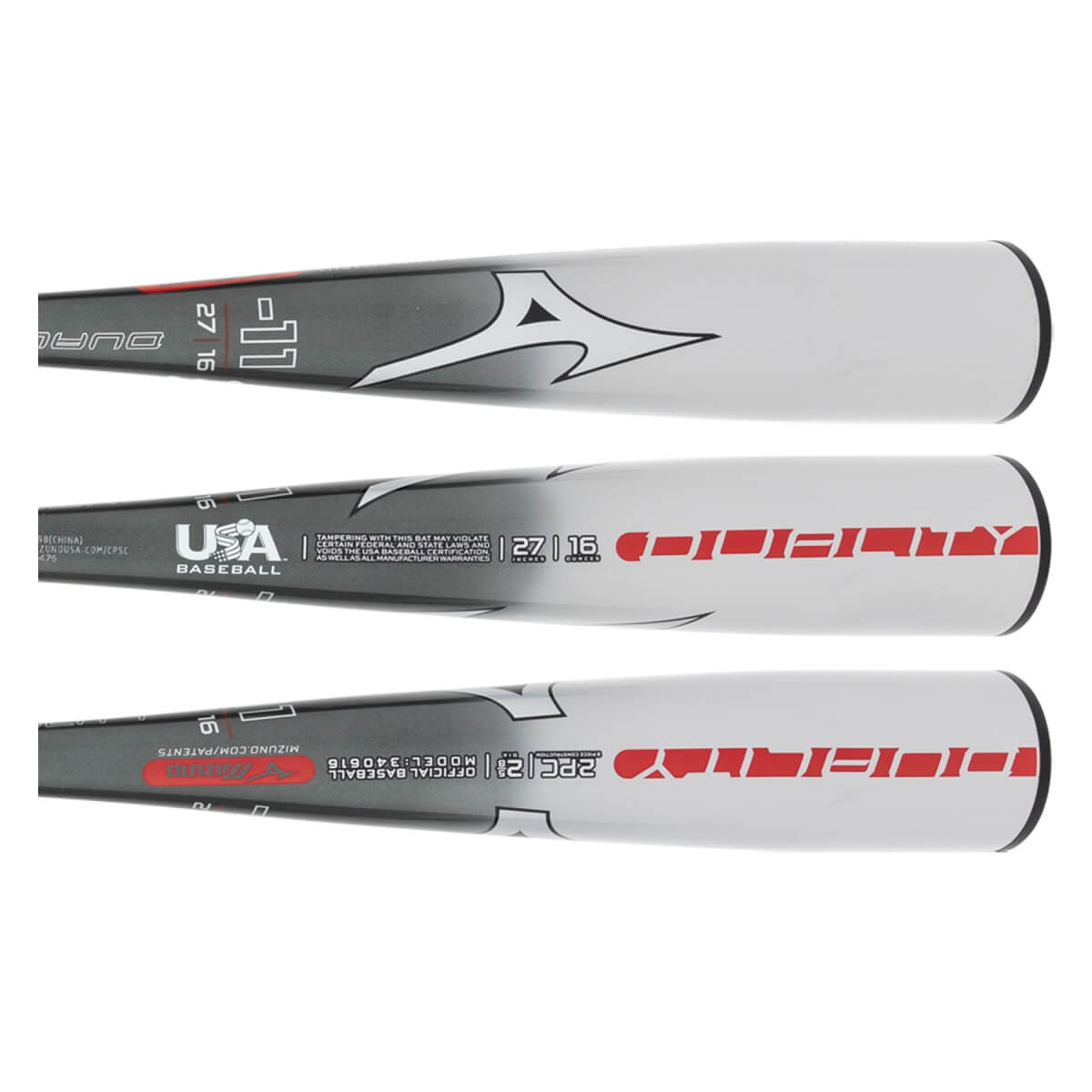 Mizuno Duality -11 USA Baseball Bat: B22-DUALITY11: Image #436475