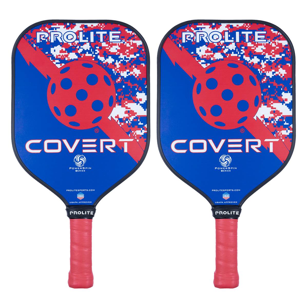 PROLITE USA Digi-CAMO Covert PowerSpin Heavyweight Composite Pickleball Paddle 2-Paddle Bundle