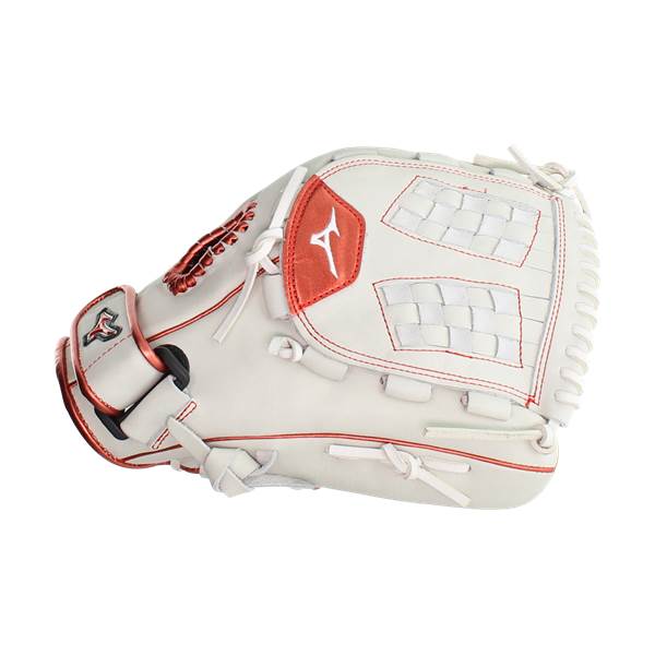 Mizuno MVP Prime SE 12" Fastpitch Softball Glove: GMVP1200PSEF8 White/Red: Image #389101