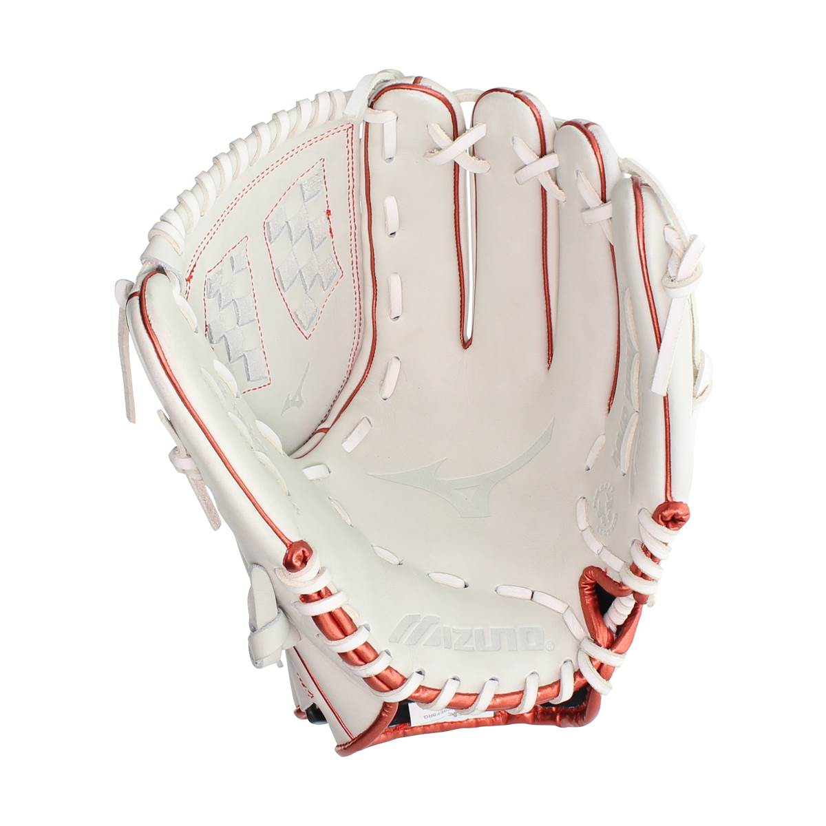 Mizuno MVP Prime SE 12" Fastpitch Softball Glove: GMVP1200PSEF8 White/Red: Image #389099