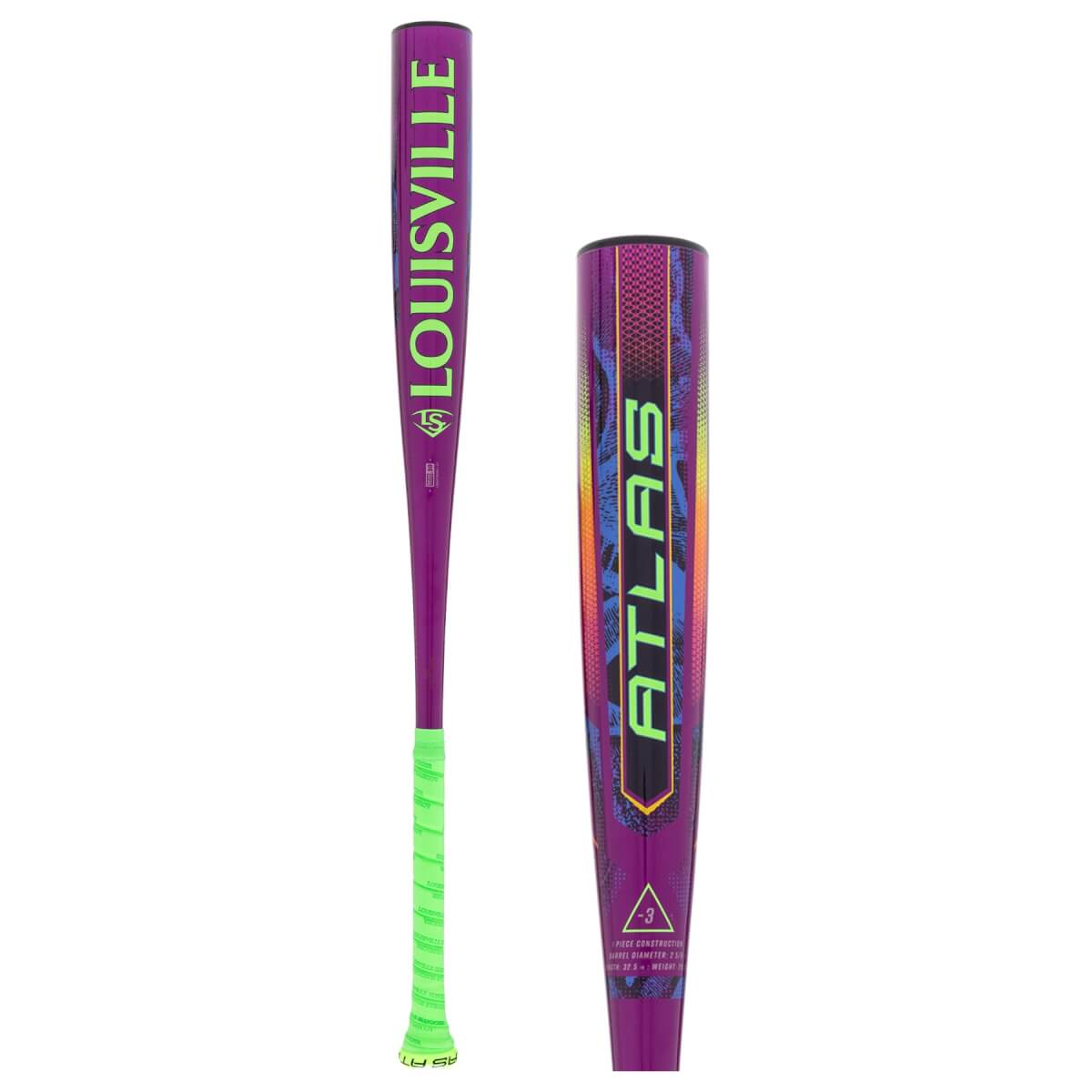 2025 Louisville Slugger Atlas Neon Energy BBCOR Baseball Bat