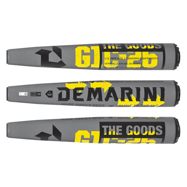 DeMarini The Goods Gunmetal BBCOR Baseball Bat: WBD2650010