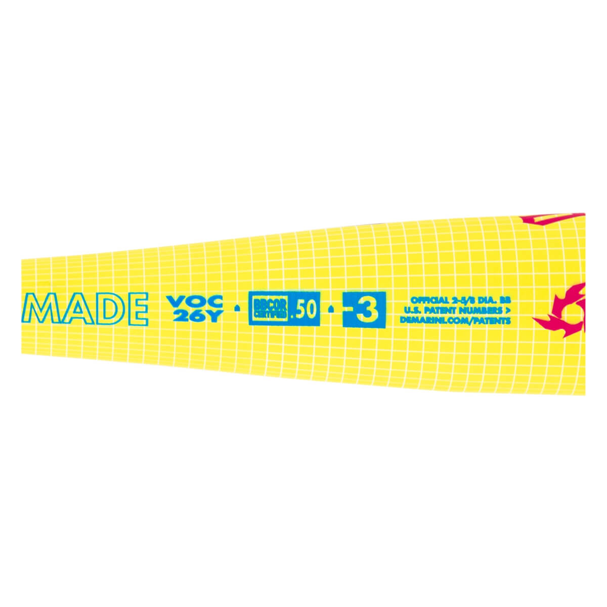 2026 DeMarini Voodoo One Solar Yellow BBCOR Baseball Bat: WBD2651010: Image #466203