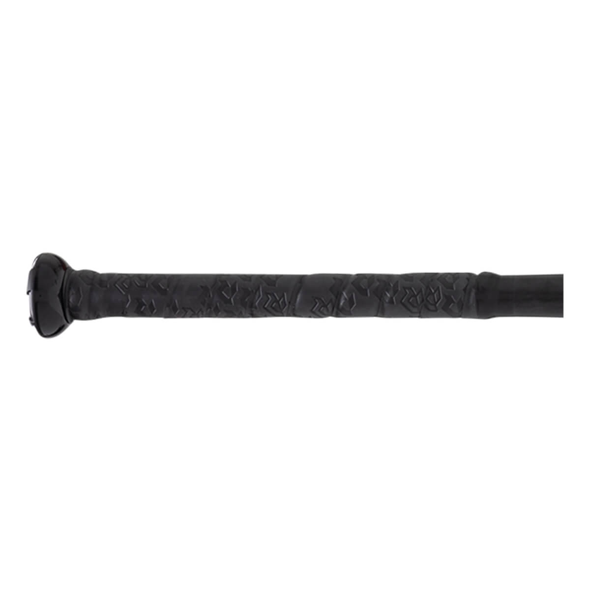 Side view of the 2027 DeMarini Zenith -13 fastpitch softball bat showing the black grip with embossed logo.