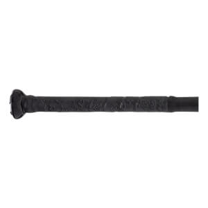 Side view of the 2027 DeMarini Zenith -13 fastpitch softball bat showing the black grip with embossed logo.