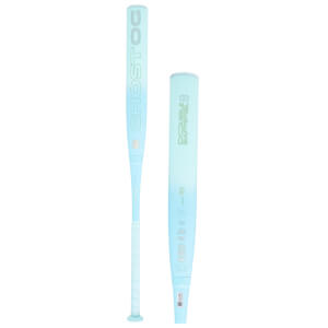 Front view of a light blue baseball bat with "GHOSTOC" and a ghost graphic.