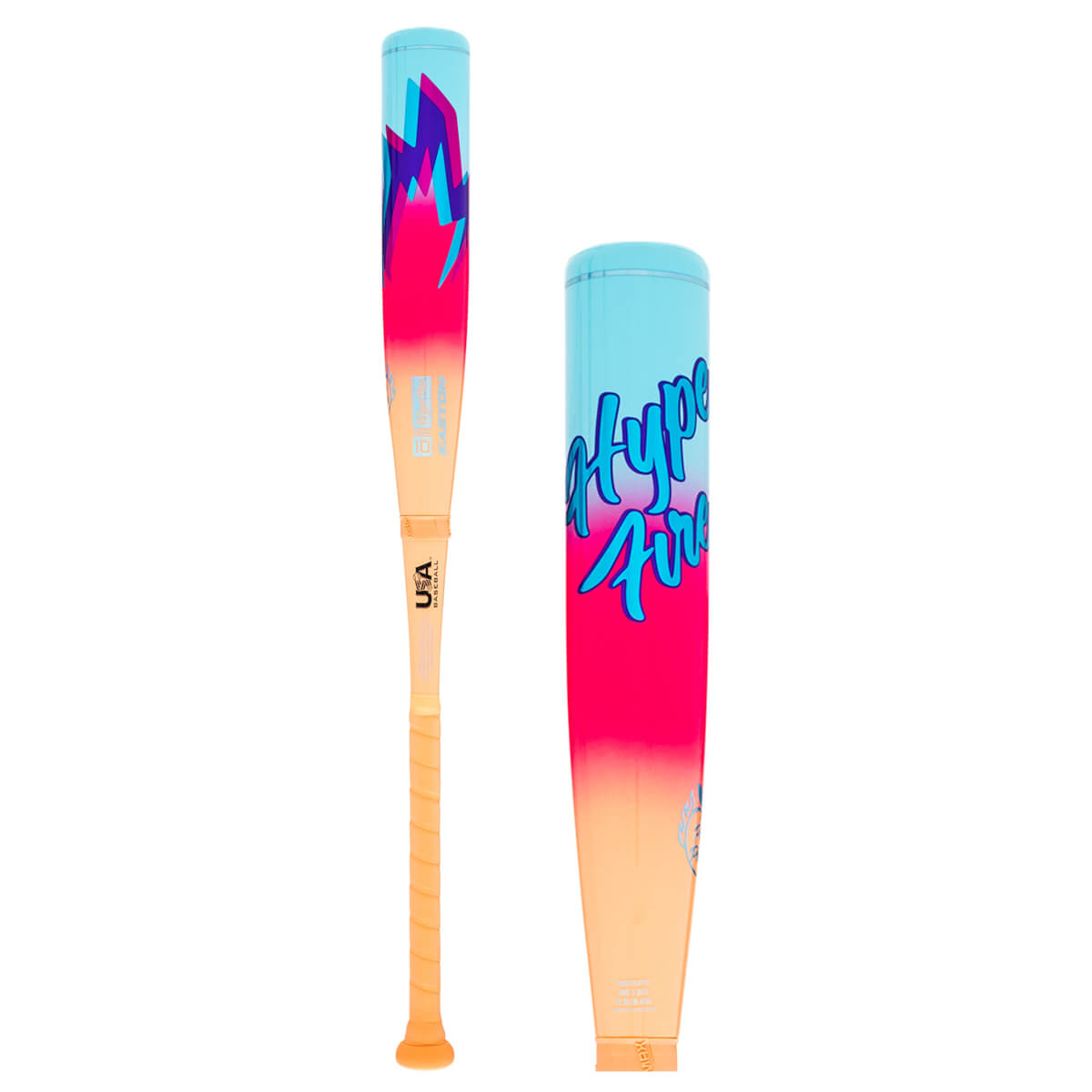 Neon green and pink 2027 Easton Hype Fire -10 USA baseball bat product photo