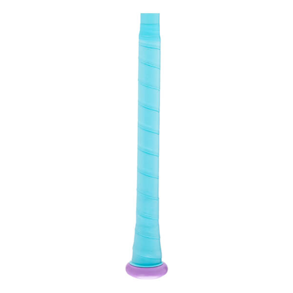 Side view showing the teal grip with a purple knob on the 2027 Rawlings Icon Fest -5 USSSA Baseball Bat.