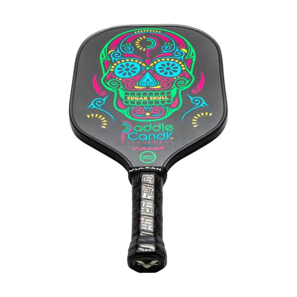 Vulcan Paddle Candy "Sugar Skull" Middleweight Carbon Fiber Pickleball Paddle: Image #431948