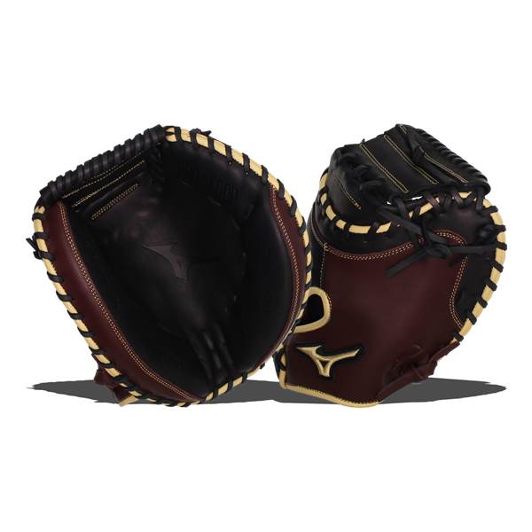 Mizuno MVP Prime 34'' Baseball Catcher's Mitt: GXC50PB3BC Black/Cherry: Image #379643