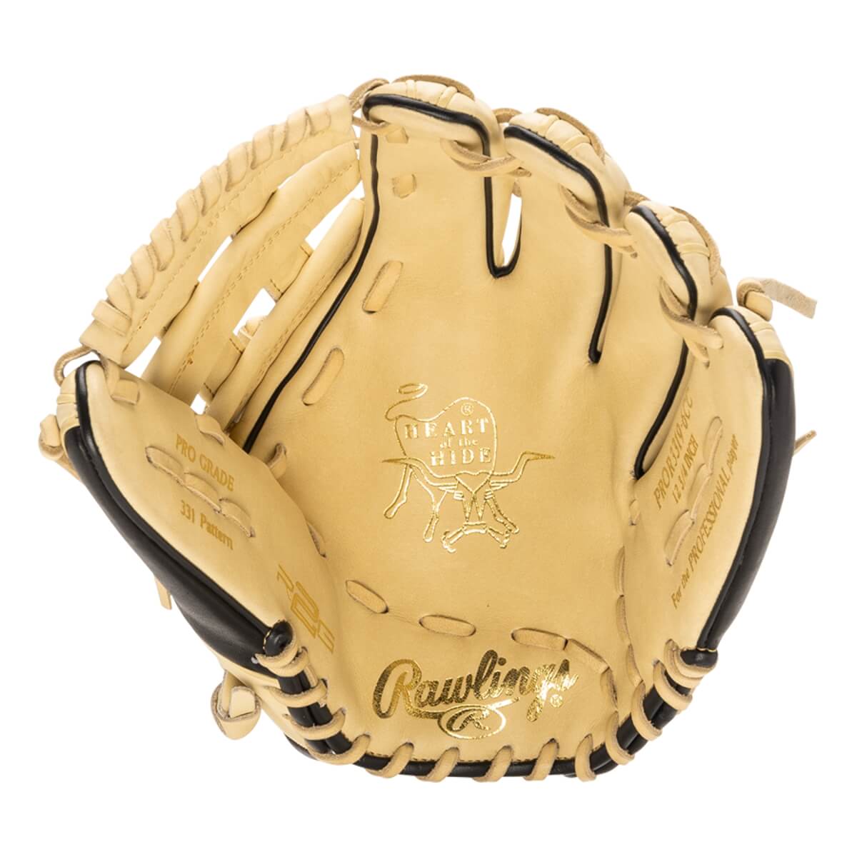 Rawlings | Heart Of The Hide R2G Gant De Baseball | Lancé Main Gauche | 32,4 Cm U2013 Trap-Eze Web | Camel/Croc