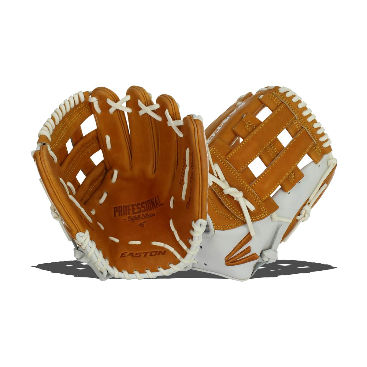 Easton | Professional Collection Fastpitch - Guanto da softball per destrorsi, 31,8 cm, motivo a rete, bianco/grigio Easton | Professional Collection Fastpitch - Guanto da softball per destrorsi, 31,8 cm, motivo a rete, bianco/grigio