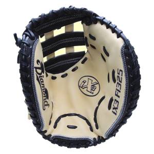 Diamond iX3 Elite Series: Fi325 Cream/Black Fastpitch Catcher's Mitt: Image #296438
