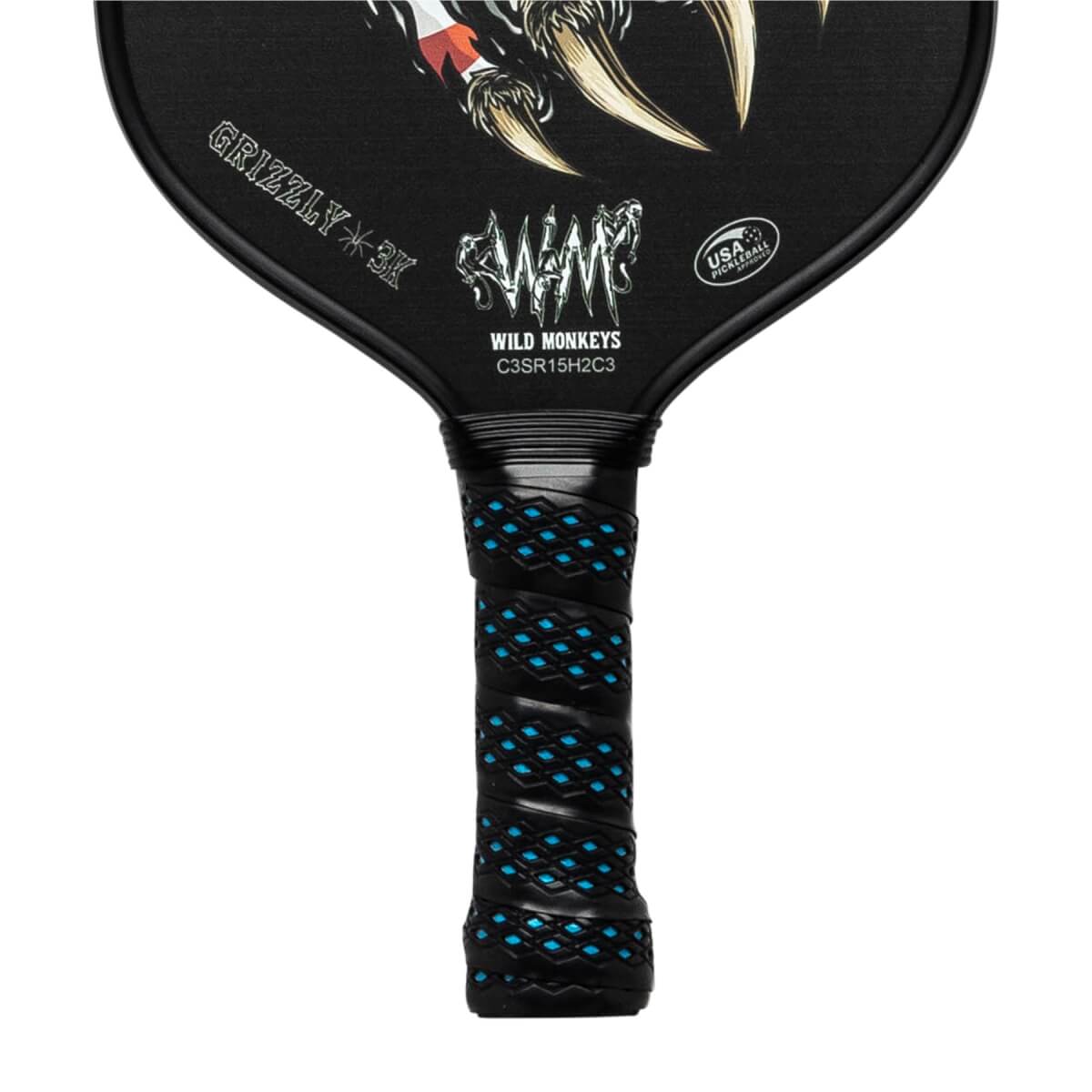 Wild Monkeys Grizzly 3K Carbon Fiber Pickleball Paddle: Image #432937