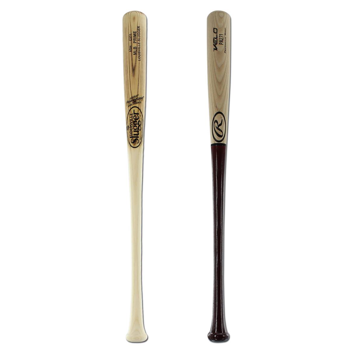 Bat Pack Louisville Slugger MLB Prime Ash and Rawlings VELO Ash Wood