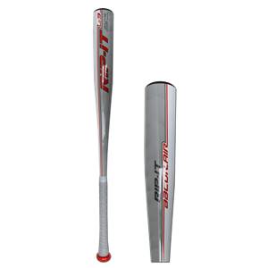 Side-by-side view of a silver baseball bat with red accents, RIP-IT AIR and BBCOR text.