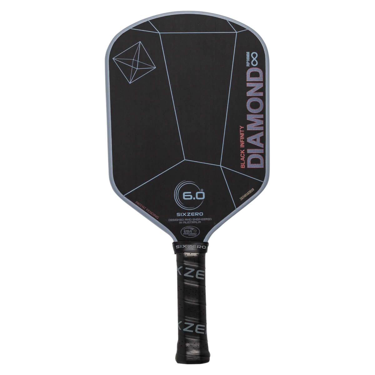 Six Zero Infinity Edgless Black Diamond Power Composite Pickleball Paddle: Image #442370