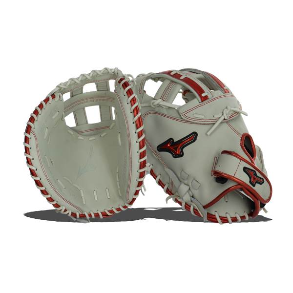 Mizuno MVP Prime SE 34'' Fastpitch Catcher's Mitt (GXS50PSE8 White/Red