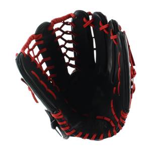 All Star System Seven 12.5" Baseball Glove: FGS7-OF Black / Red: Image #317095