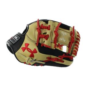 Under Armour Genuine Pro 11.5" Baseball Glove: UAFGGP-1150I Black | Cream | Red: Image #317521