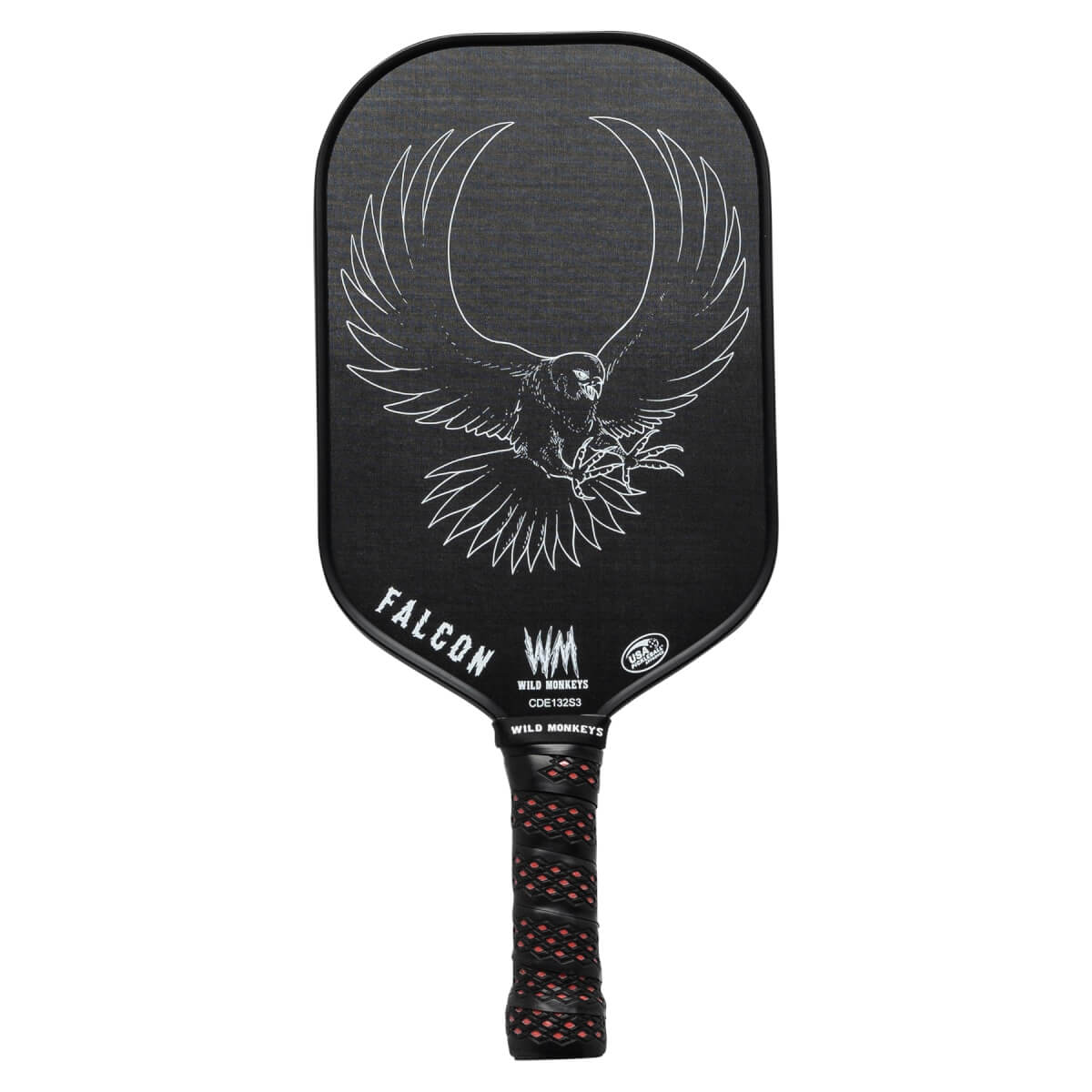 Wild Monkeys Falcon-E Raw Lightweight Carbon Fiber Pickleball Paddle: Image #432086