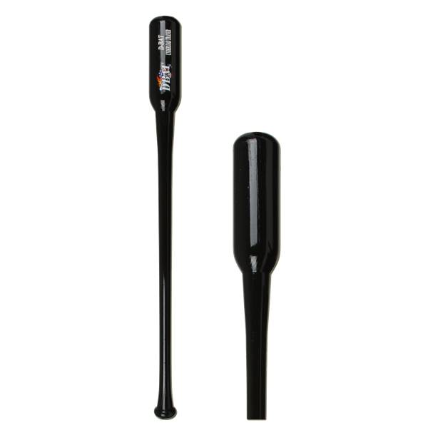 Side view of a black D-Bat Underload Training baseball bat with D-BAT and UNDERLOAD TRAINER text.