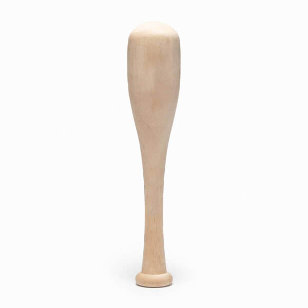 Light wooden mallet for breaking in gloves, featuring a D-shaped logo and REPS printed vertically on the handle.