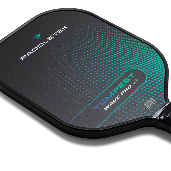Paddletek Tempest Wave Pro V3 Middleweight Carbon Fiber Pickleball Paddle: Image #439203